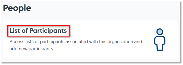Image showing the List of Participants menu item marked with a red callout